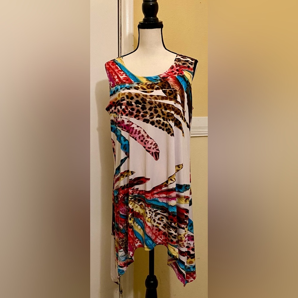LBISSE Sleeveless Dress/Tunic; X-Large; Pink/Purple multi; EUC.